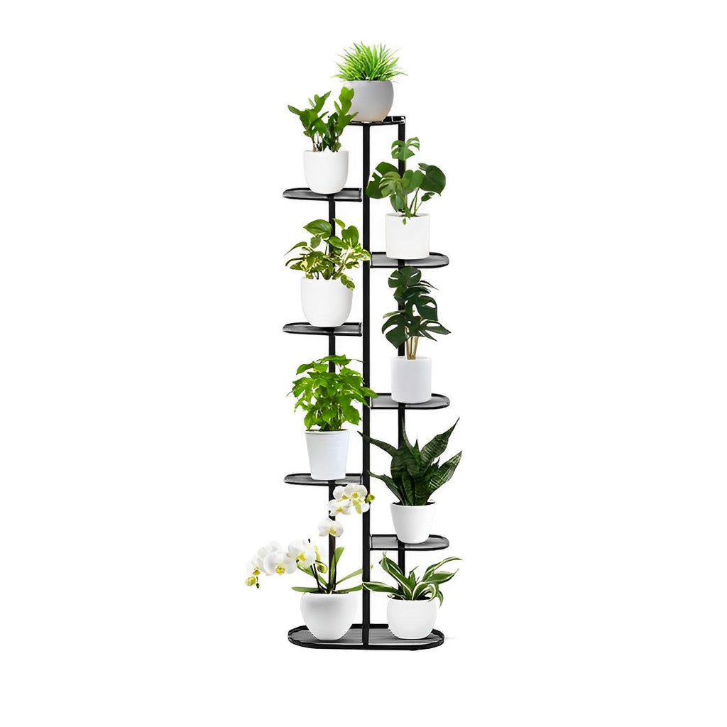 8 Tier Black Metal Plant Rack