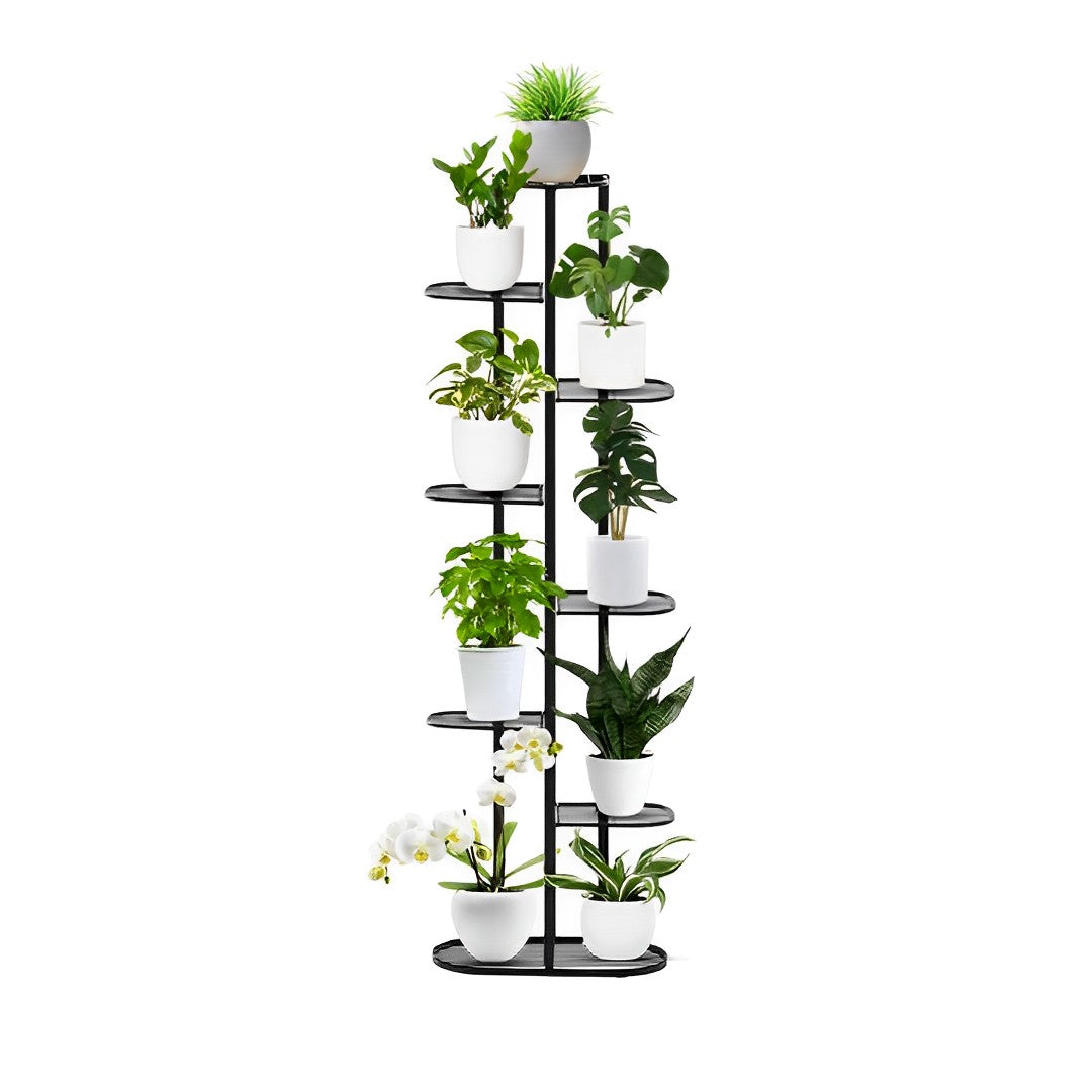 8 Tier Black Metal Plant Rack