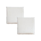 SOGA 2X 45cm White Chevron Soft Leaning Plush Seat Pillow