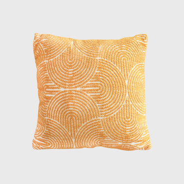 50cm Mustard Yellow Throw Pillow Geometric Indoor and Outdoor Corded