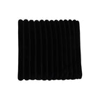 SOGA 45cm Black Corduroy Square Cushion Soft Leaning Plush Backrest Throw Seat Pillow
