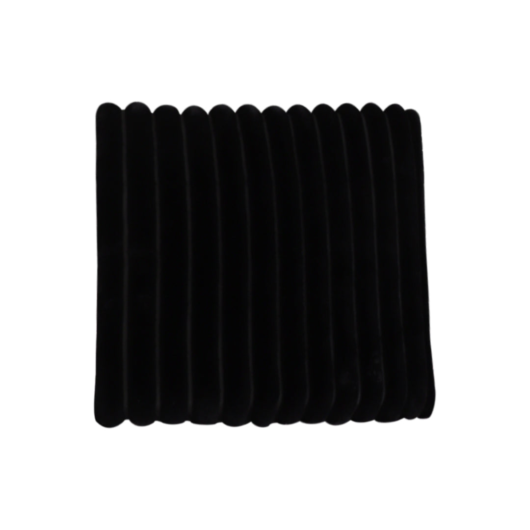 SOGA 45cm Black Corduroy Square Cushion Soft Leaning Plush Backrest Throw Seat Pillow