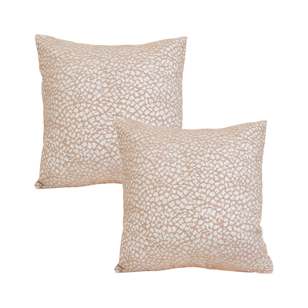 SOGA 2X 50cm Neutral Beige Speckled Pattern Contemporary Throw Pillow