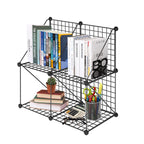 Black Portable 4-Cube 2 Column Storage Organiser