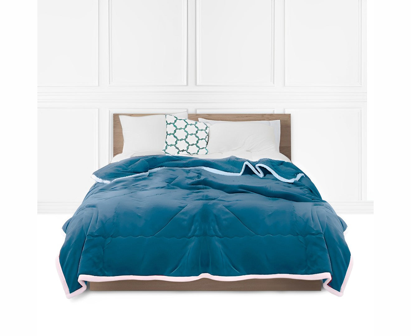 Lake Blue Throw Blanket Warm Cozy Double Sided