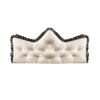 SOGA 120cm Crown Pillow Tufted Cream Headboard Cushion for Bed