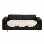 SOGA Four-seater White Faux Fur Throw Blanket 90x260cm Polyester