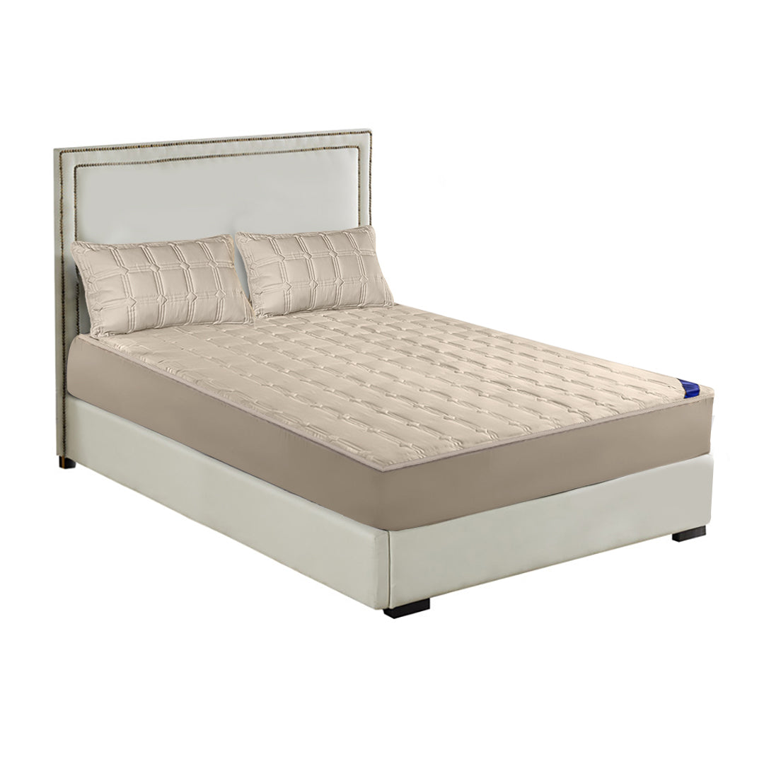 153cm Beige Wide Mattress Cover