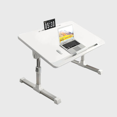 SOGA 60X40cm White Small Laptop Bed Portable Foldable Study Table Adjustable