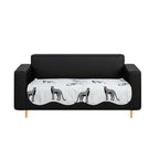 SOGA Three-Seater White Leopard Print 90x210cm Throw Blanket Sofa Cover