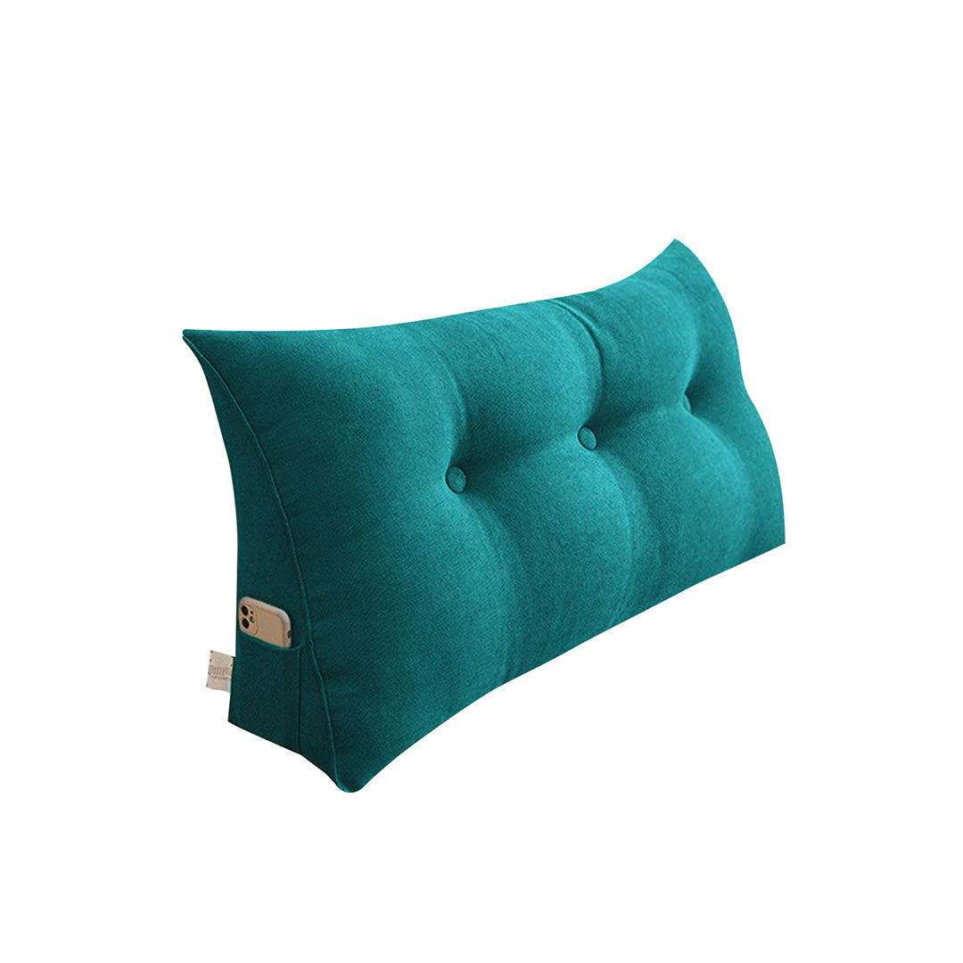 SOGA 100cm Blue Green Wedge Bed Cushion