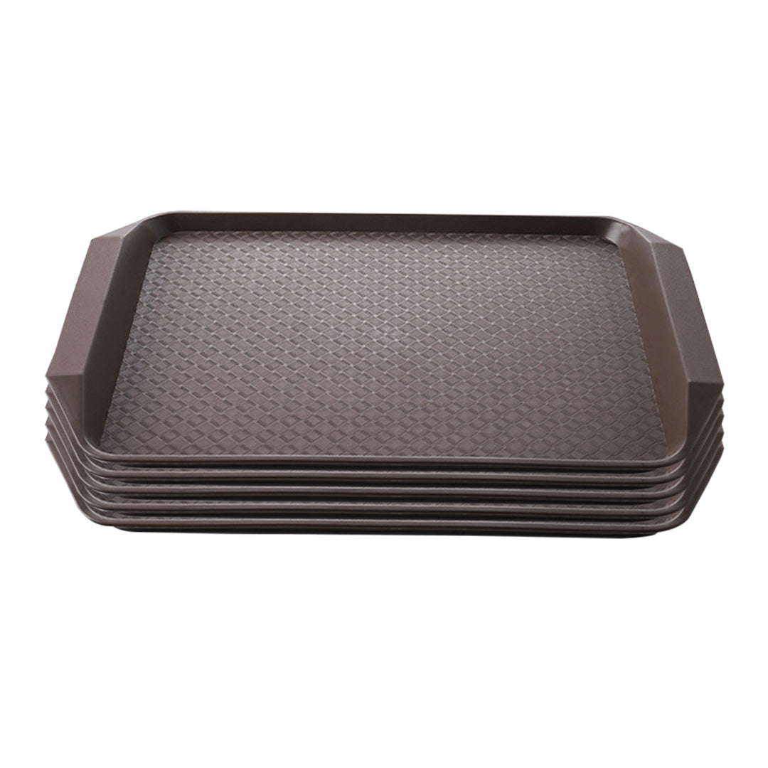 Rectangular Serving Tray Set of 5 Coffee
