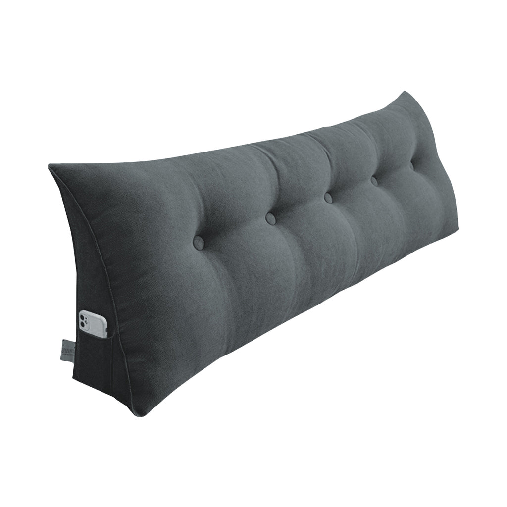 Soga 100cm Dark Grey Triangular Wedge Bed Pillow Headboard  Home Decor