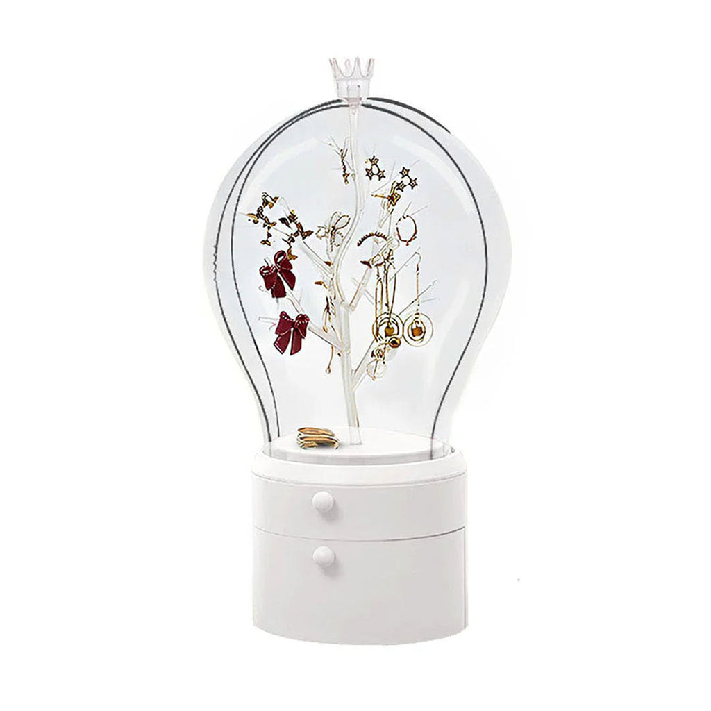 White 360 2 Layered Jewelry Storage Box Waterproof