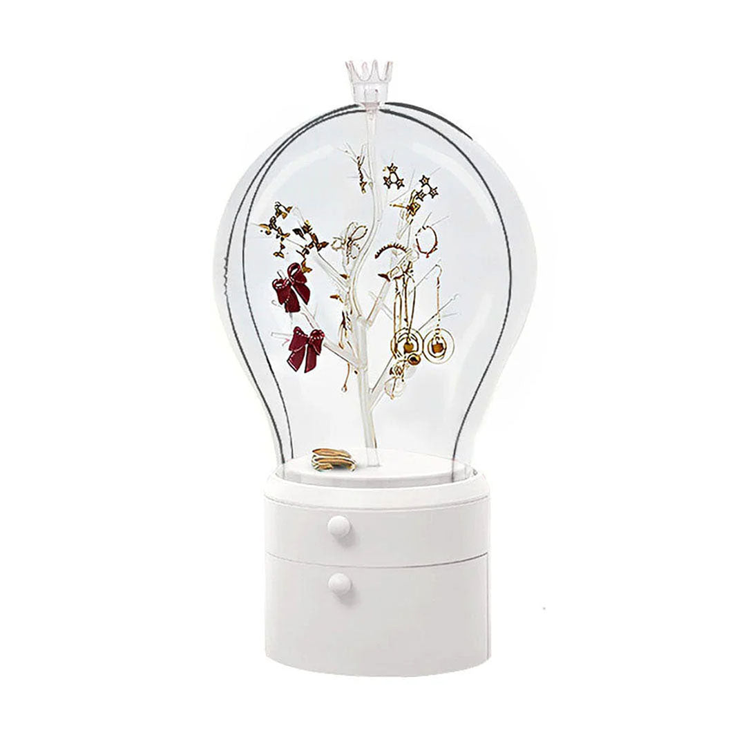 White 360 2 Layered Jewelry Storage Box Waterproof