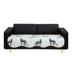 SOGA Four-Seater White Leopard Print 90x260cm Throw Blanket Sofa Cover