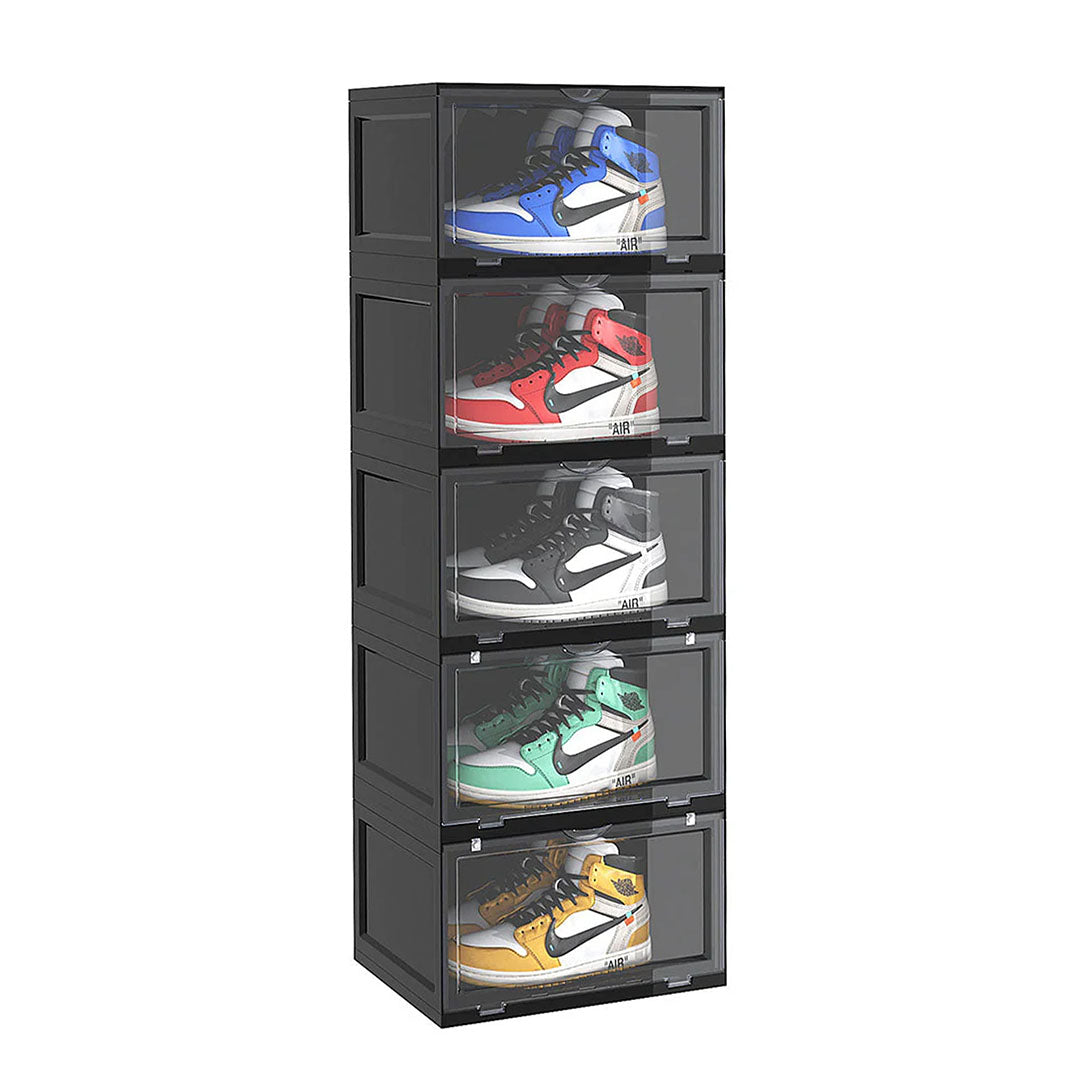 5 Tier Black Shoe Organiser