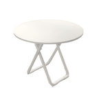 80cm White Modern Minimalist Table with Sleek Surface