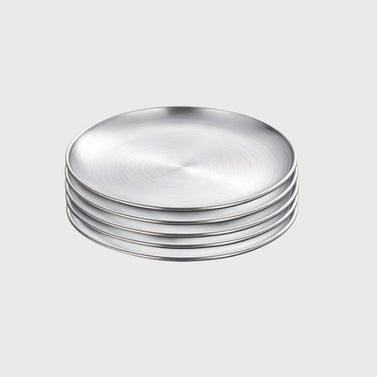 SOGA 20cm Premium Silver Grilling Plate - Durable, Heat-Resistant, Perfect for BBQs and Outdoor Cooking Kitchen Essential