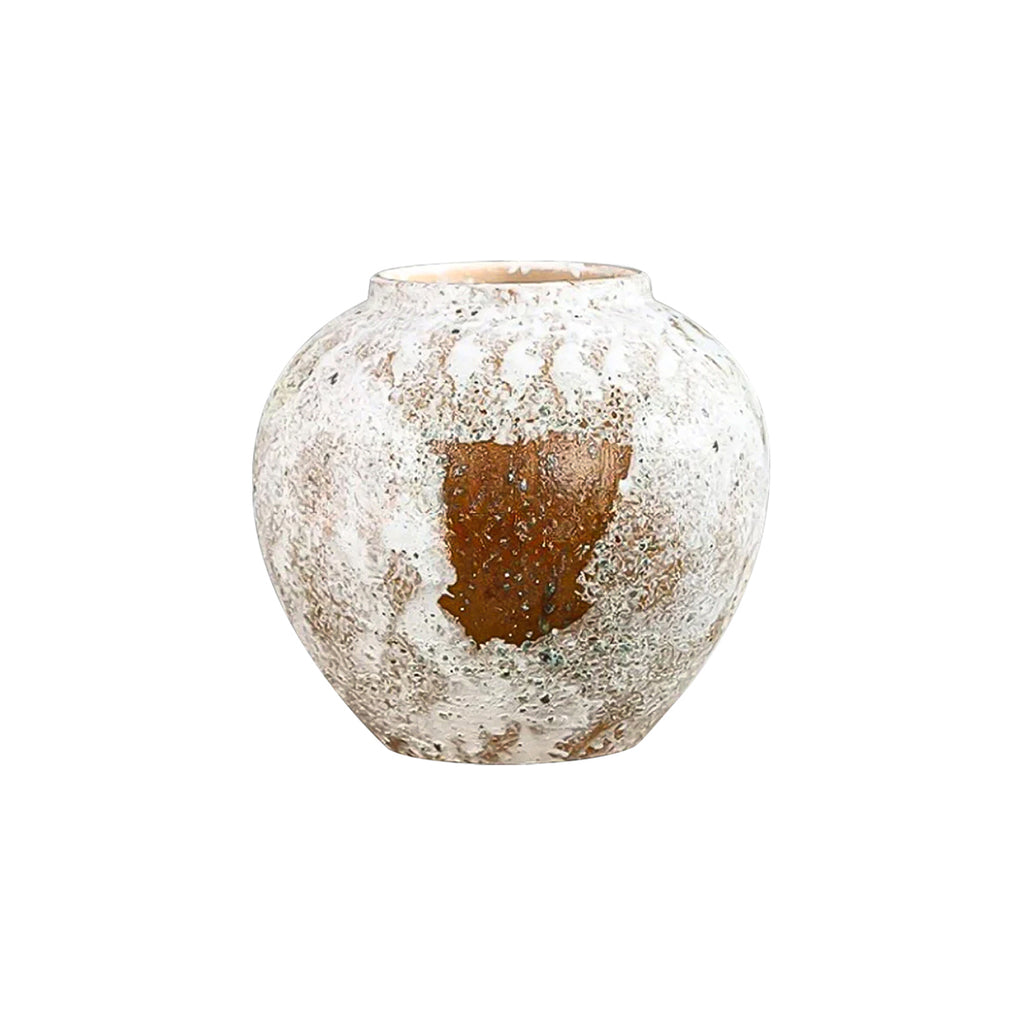 SOGA 21x22cm Gradient White Small Ceramic Flower Vase Elegant Living Room Home Decor