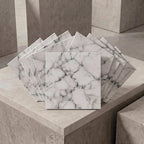 SOGA Peel & Stick Floor and Wall Tiles 60 x 60cm 10 Pack Black White Faux Marble