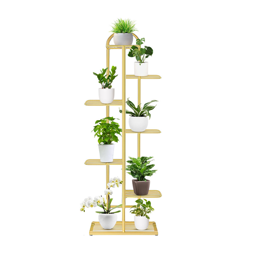 7 Tier Gold Metal Plant Flowerpot Display Rack