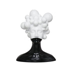 SOGA 30cm Black & White Bubble Head Resin Sculpture Modern Art Decor for Home Décor
