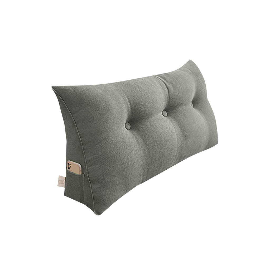 SOGA 100cm Light Grey Wedge Bed Cushion