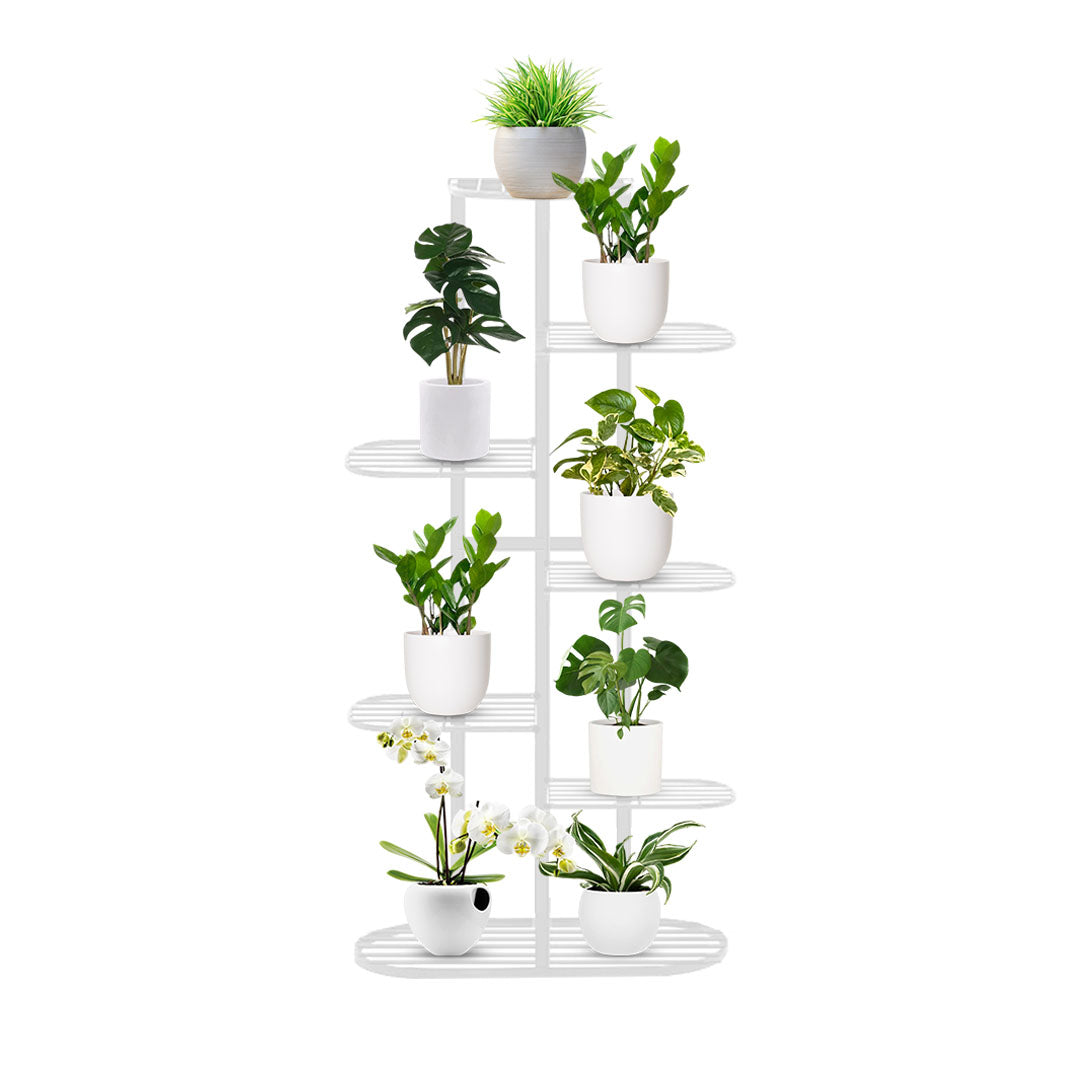 7 Tier White Metal Plant Rack