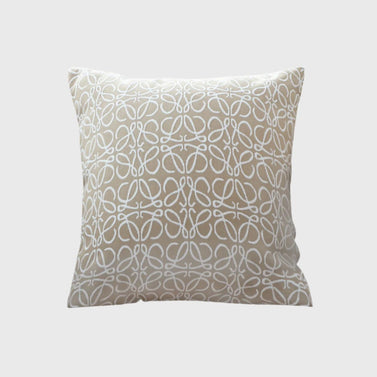 50cmThrow Pillow White and Beige Geometric Pattern Accent