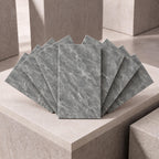 SOGA Peel & Stick Floor and Wall Tiles 30 x 60cm 10 Pack Grey Faux Marble
