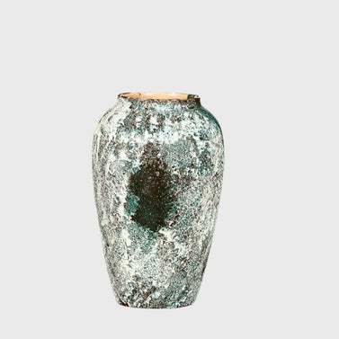 SOGA 30x19cm Green Medium Ceramic Flower Vase Elegant Living Room Home Decor