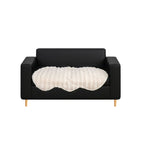 SOGA Two-seater White Faux Fur Throw Blanket 90x160cm Polyester