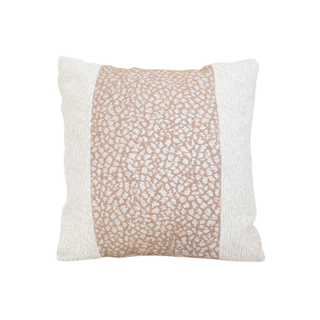 SOGA 50cm Modern Beige Color Block Textured Decorative Throw Pillow