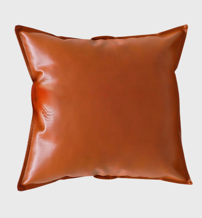 SOGA 45cm Light Luxury Urban Simulated Leather Wide Edge Throw Pillow