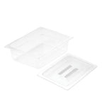 100mm Clear GN Pan 1/2 Food Tray with Lid