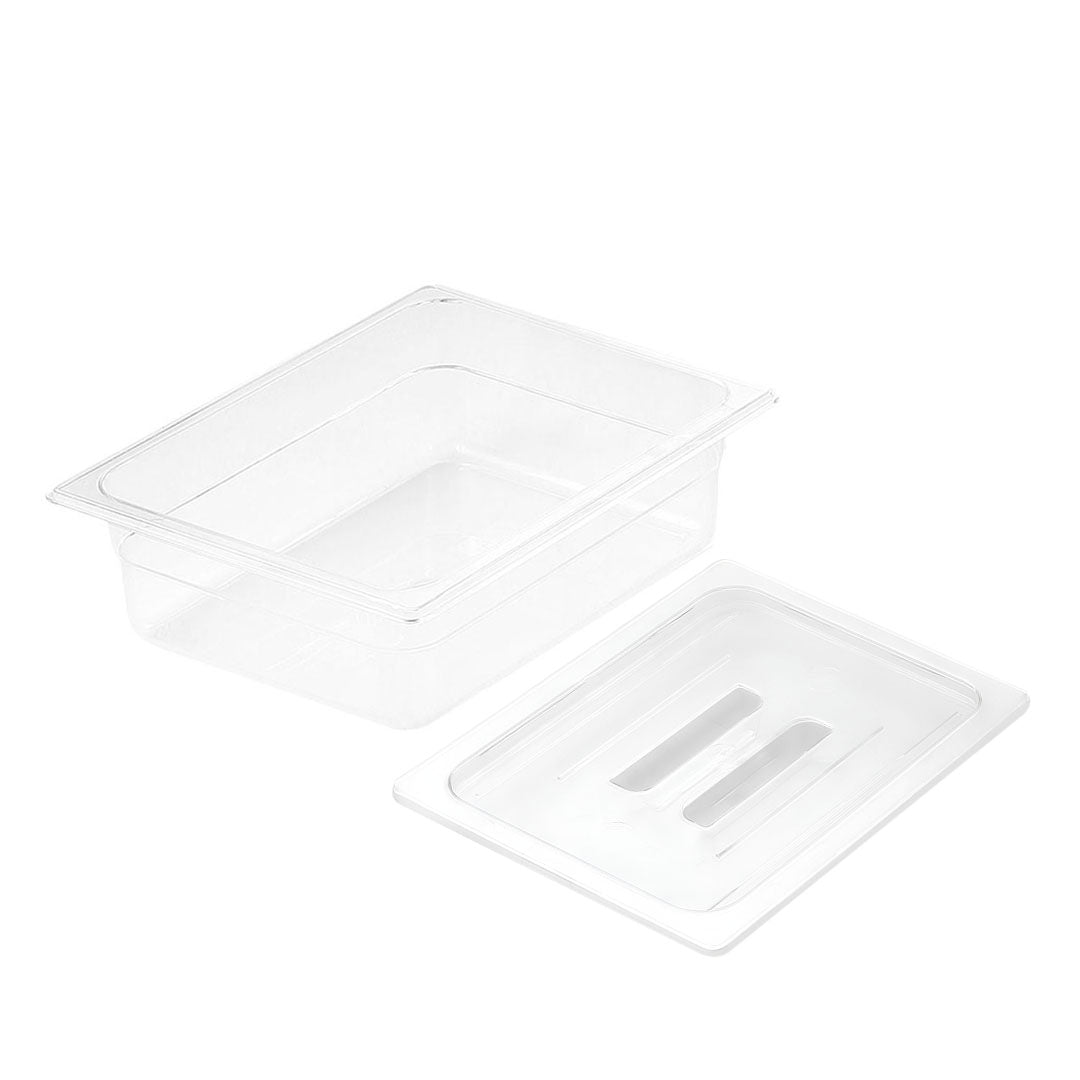 100mm Clear GN Pan 1/2 Food Tray with Lid
