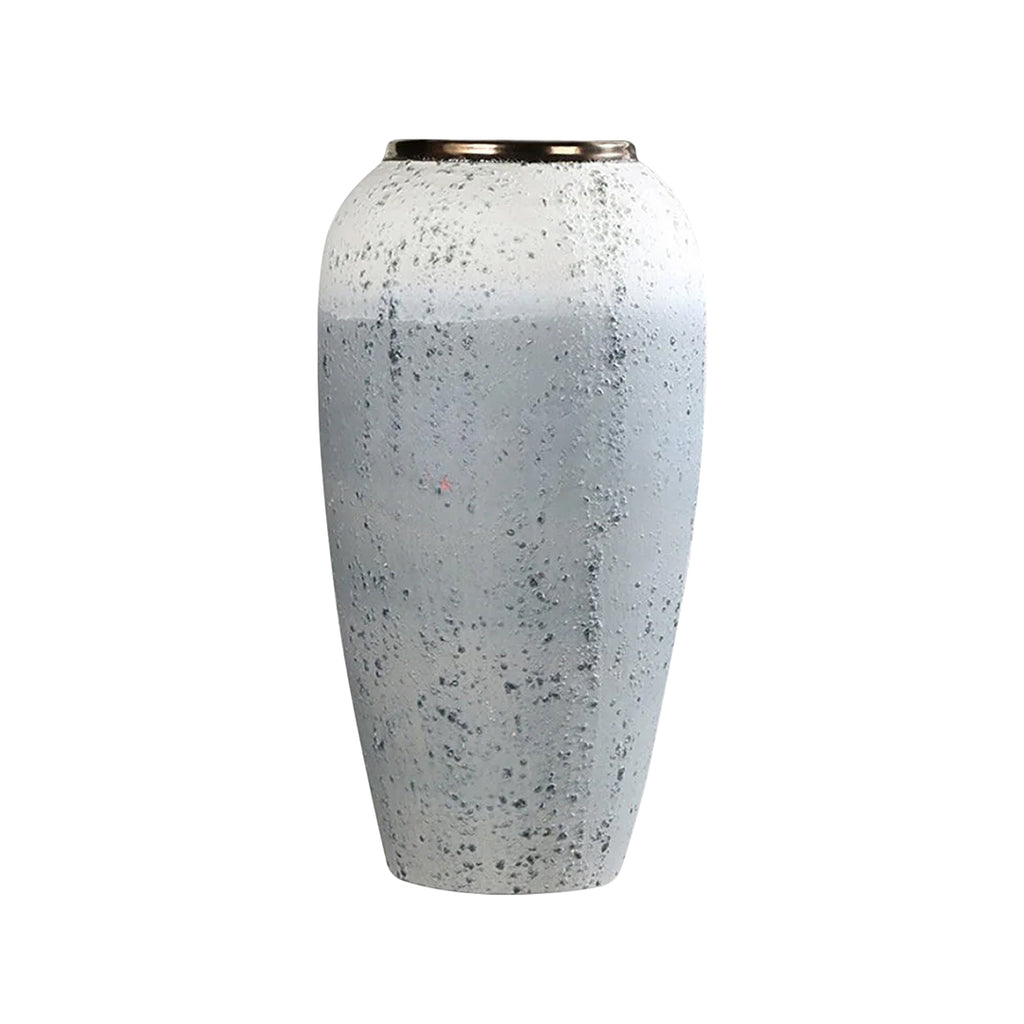 SOGA 35x17cm White and Grey Large Ceramic Flower Vase Elegant Living Room Home Decor