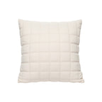 SOGA 50cm Beige Quilted Grid Pattern Decorative Throw Pillow
