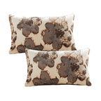 SOGA 2X 35cm Vintage Floral Embroidered Rectangular Cushions