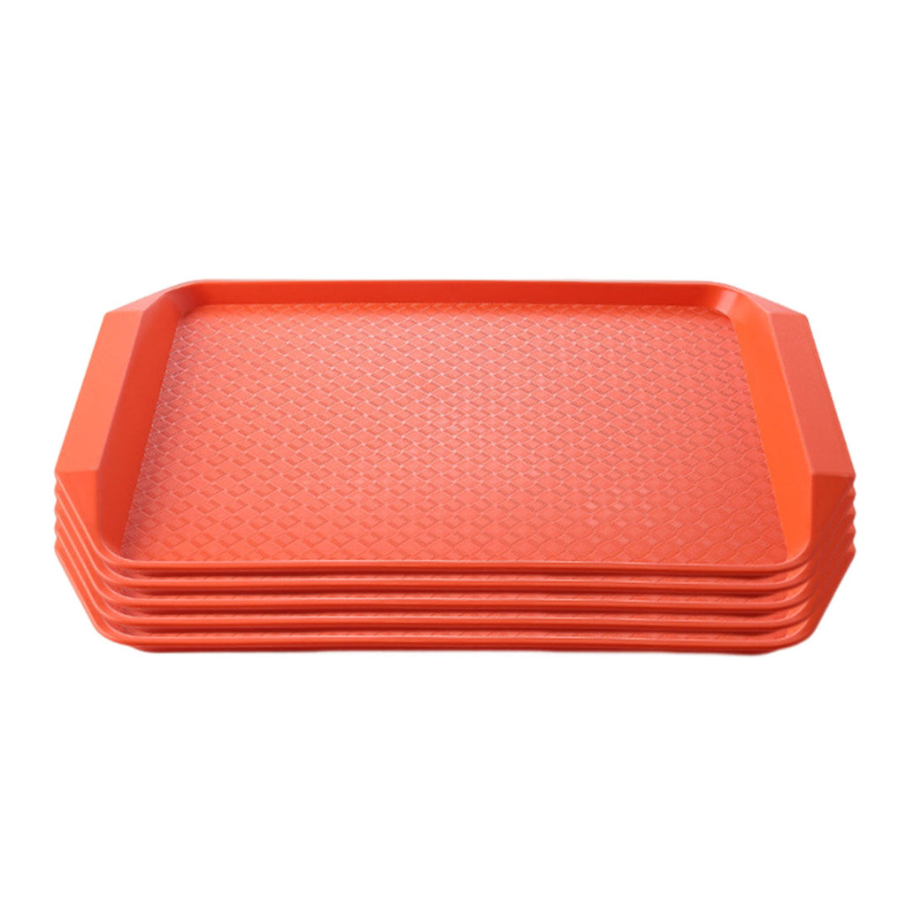 Rectangular Serving Tray Set of 5 Orange