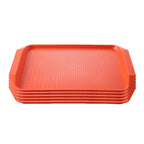 Rectangular Serving Tray Set of 5 Orange