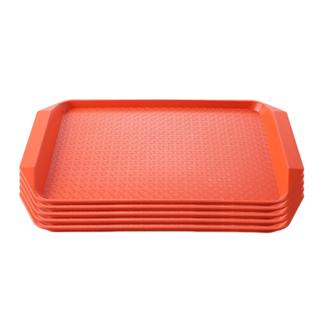 Rectangular Serving Tray Set of 5 Orange