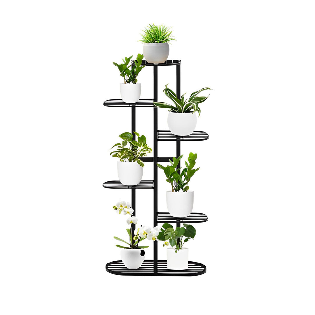 6 Tier Black Metal Plant Rack