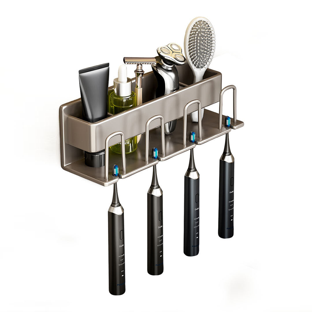 27cm Wall-Mounted Bathroom Storage Shelf Rack
