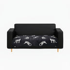 SOGA Three-Seater Black Leopard Print 90x210cm Throw Blanket Sofa Cover