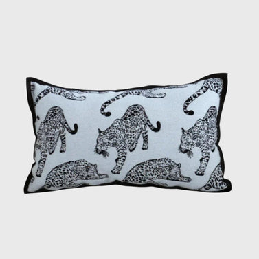 30cm Throw Pillow White Leopard