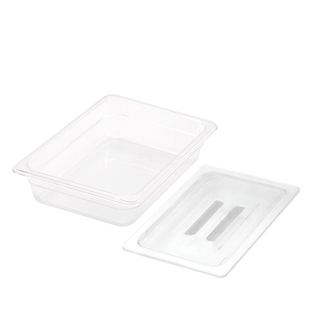 65mm Clear GN Pan 1/2 Food Tray with Lid