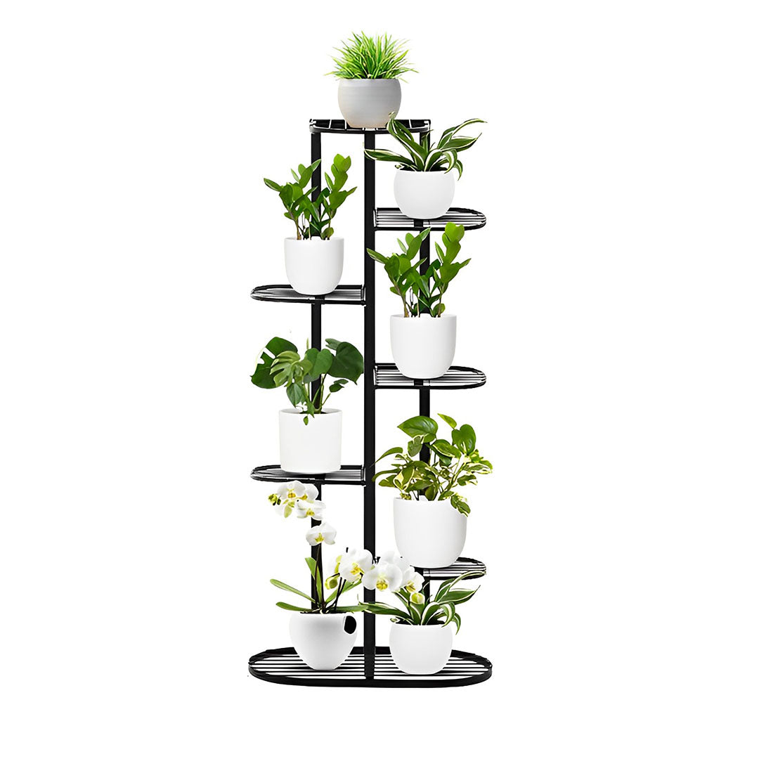 7 Tier Black Metal Plant Rack