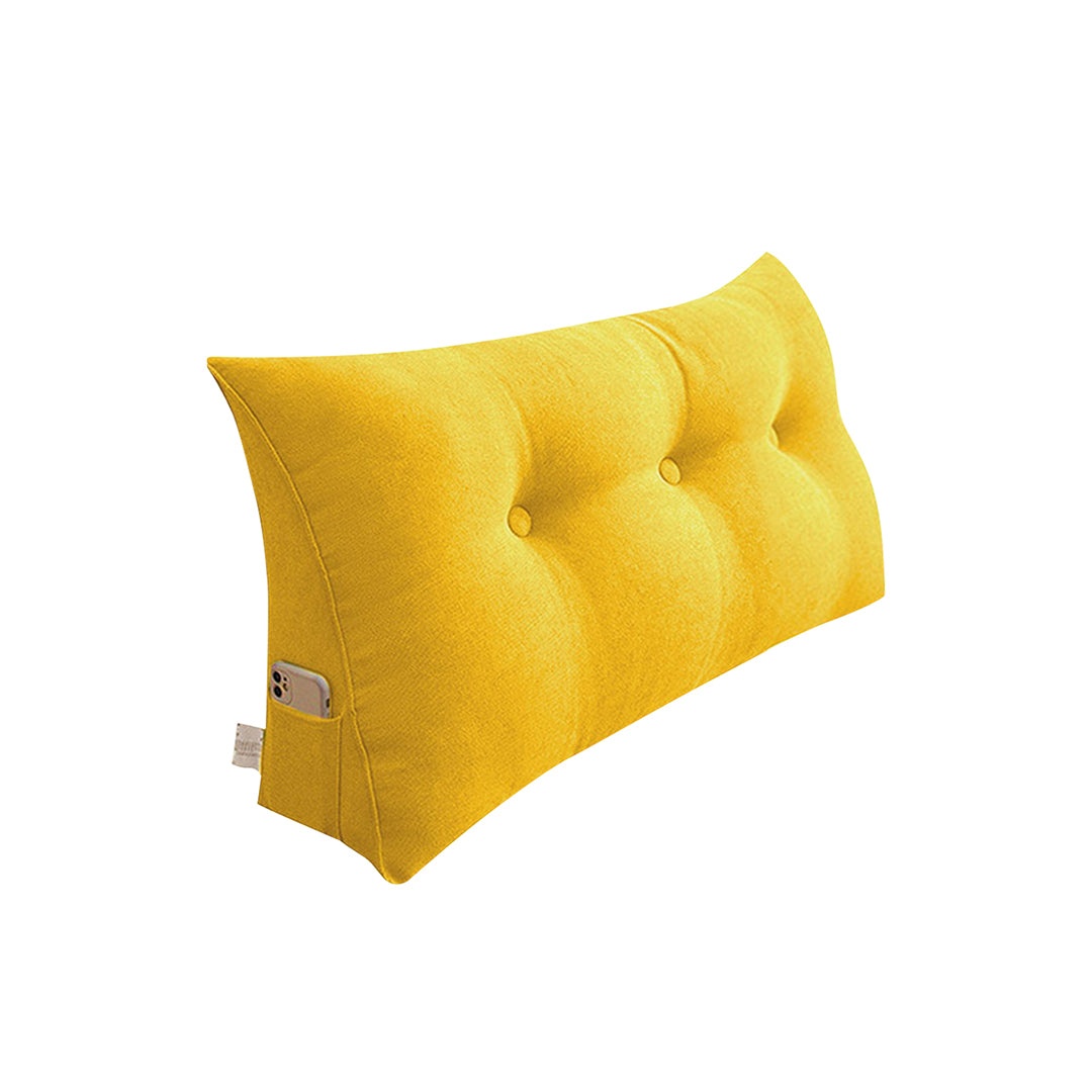 SOGA 100cm Yellow Wedge Bed Cushion